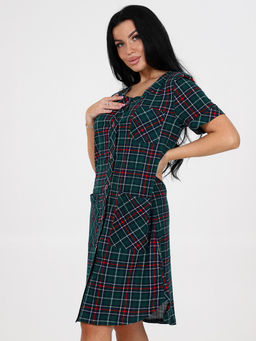 1104 ХАЛАТ (Зеленая клетка) - А-дина фото 5