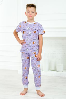 Пижама детская из футболки и брюк из кулирки Фламинго - Амадэль фото 5
