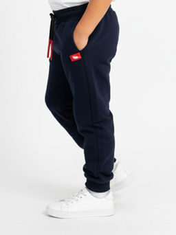 Брюки для мальчика штаны спортивные 22-0509 черный|красный - Mini maxi фото 2