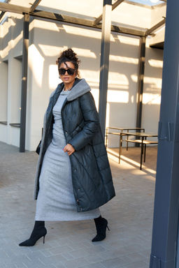 Пальто Beautiful Free 8017 иссиня-черный