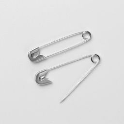 Булавки английские, 45 мм, 500 шт., цвет серебряный