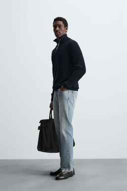 PURL KNIT SWEATER WITH ZIP - Zara фото 4
