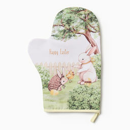 Набор кух. Доляна Зверьки: варежка 20х28 см, прихватка 17х17 см, 35% хл, 65% пэ  фото 9