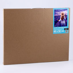 Картина по номерам на холсте с подрамником «Девушка в фиолетовом платье» 40×50 см