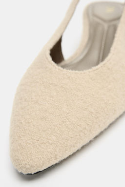 SHEARLING EFFECT SLINGBACK SHOES - Zara фото 6