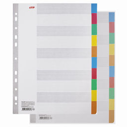 Разделители листов А4, 10шт., без индексации, цветные (Hatber, 4AR_11004) картон