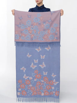 В составе ШЕРСТЬ и КАШЕМИР Большой, мягкий, теплый однотонный двусторонний палантин