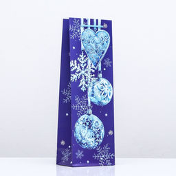 Пакет подарочный Новогоднее украшение , 12 х 36 х 8,5см