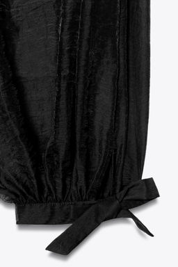 ZW COLLECTION TIE HEM BLOOMER TROUSERS - Zara фото 6