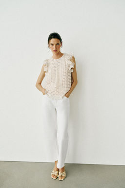 JEANS Z1975 STRAIGHT TIRO ALTO / Blanco