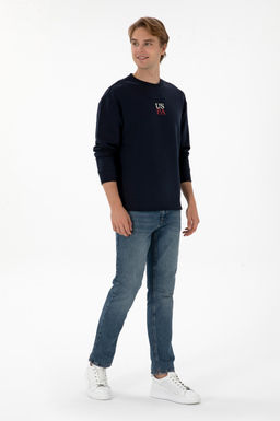 Erkek Lacivert Basic Sweatshirt Sepette S_rpriz _ndirim - U.s. polo assn фото 4