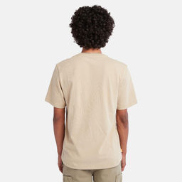Футболка Timberland T-Shirt Oval Logo Authentic Fit бежевая  фото 2