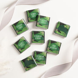 Набор 9 шоколадок С днем защитника отечества (зеленый с золотыми звездами) - 8 чудо фото 3