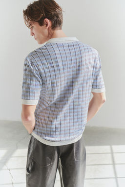 TRENDYOL MAN Limited Edition Cok Renkli Oversize Dokulu Triko Polo Yaka T-shirt TMNSS25PO00028 - Trendyolmilla фото 3