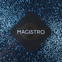 Тарелка Magistro Карамель. Синее серебро, d=21 см, стекло, синяя  фото 5