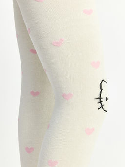 Hello Kitty Bask?l? K?z ?ocuk K?lotlu ?orap 2li