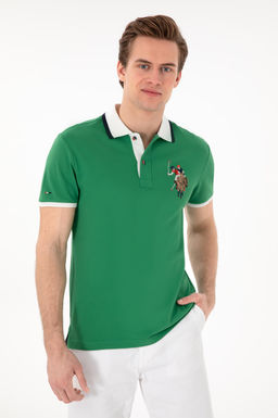 Erkek Slim Fit Polo Yaka Ye_il Basic Ti__rt Sepette S_rpriz _ndirim - U.s. polo assn фото 3