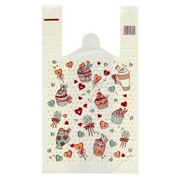 Цена за 100 шт. Пакет «Чаепитие», полиэтиленовый, майка, 26×48 см, 12 мкм