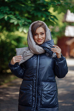 Куртка женская зимняя 22600 (черный/какао) - Kankan фото 11