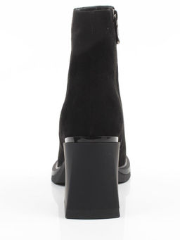 04-M3-9203 BLACK Ботильоны зимние женские (натуральная замша, натуральный мех)