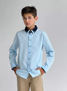 CRB wear/CWKB 63280-43 Рубашка для мальчика,голубой/Ex.Cherubino фото 2