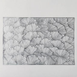 Набор салфеток сервировочных на стол Доляна Веер, 4 шт, 3045 см, цвет серебряный  фото 5