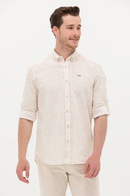 U. S. Polo Assn Мужская рубашка с длинным рукавом Stone - U.s. polo assn фото 3