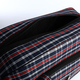 Сумка дорожная на молнии, наружный карман, длинный ремень, цвет синий/красный - Simaland фото 4