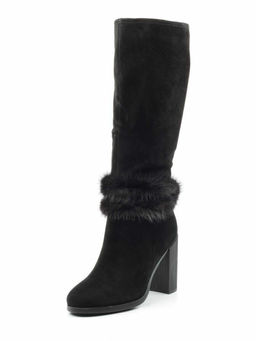 1686-1461MB-1 BLACK Сапоги зимние женские (натуральная замша, натуральный мех (еврозима)) - No name фото 6