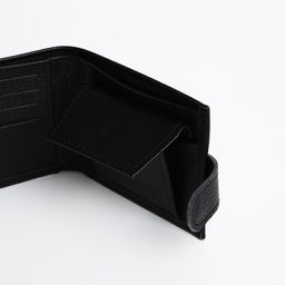 Кошелёк на кнопке, TEXTURA, цвет чёрный  фото 6