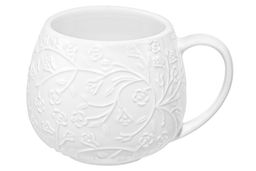 Кружка 400 мл 12,5*10*9,7 см Веточки-цветочки бочонок + крышка-подставка - Elan gallery фото 5