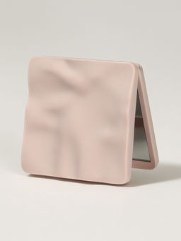 Зеркало складное «Волна», 7×7 см, с увеличением х2, бежевое