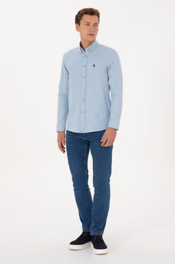 Erkek A__k Mavi Uzun Kollu Basic G_mlek - U.s. polo assn фото 4