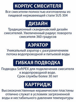 Смеситель для кухни 2 в 1 С125 (GT), Аквафор  фото 2