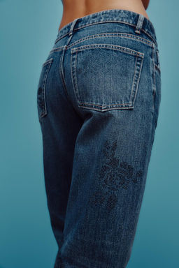 MID-RISE WIDE-LEG TRF JEANS - Zara фото 4