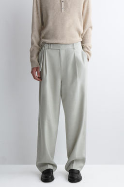PANTAL?N WIDE LEG CON CINTUR?N EN MEZCLA DE LINO - H&m фото 5