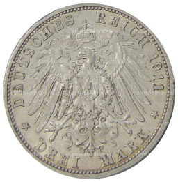 3 марки 1911 года G Германия (Баден)