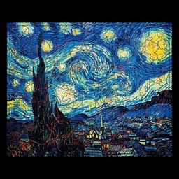 Пазл фигурный. Винсент Ван Гог Звёздная ночь - Puzzle фото 3