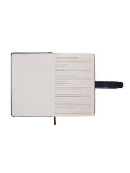 Ежедневник недатированный А5, с хлястиком, 128 листов, в линейку, пвх, синий - Simaland фото 3