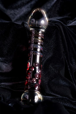 Двусторонний фаллоимитатор Sexus Glass, стекло, прозрачный, 21 см  фото 9