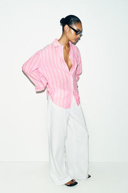 STRIPED VOLUMINOUS SHIRT - Zara фото 4