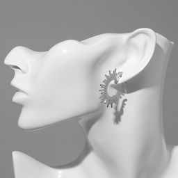 Серьги металл Атмосфера солнце, ярило, цвет серебро