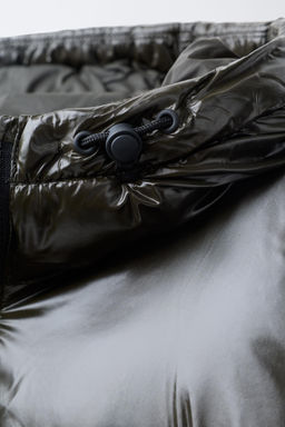 WATER-REPELLENT QUILTED COAT WITH HOODIE - Zara фото 8