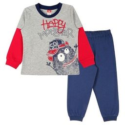 CRB wear/CAB 5438 комплект для мальчика (джемпер, брюки), серый меланж-темно-синий/Ex.Cherubino