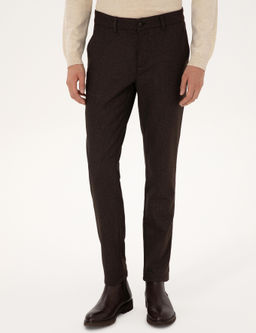 Kahverengi Slim Fit Kanvas Pantolon - Pierre cardin фото 2