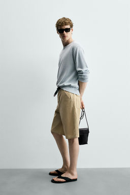BERMUDA LAVADA RELAXED FIT / Amarillo claro - Zara фото 4