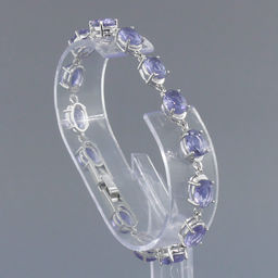 Александрит, браслет Мадлен, покрытие родий, длина 17см - Agat77 фото 2