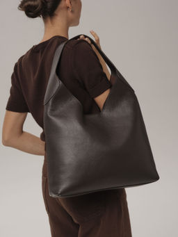 Кожаная сумка Michele DBR 31156 коричневый шоколад  фото 5