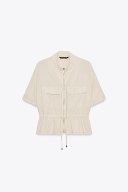 LINEN BLEND SAFARI SHIRT - Zara фото 14