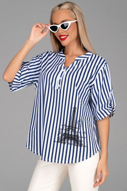 Рубашка Мулен Руж (полоска/эйфелевая башня) - Эльза фото 7